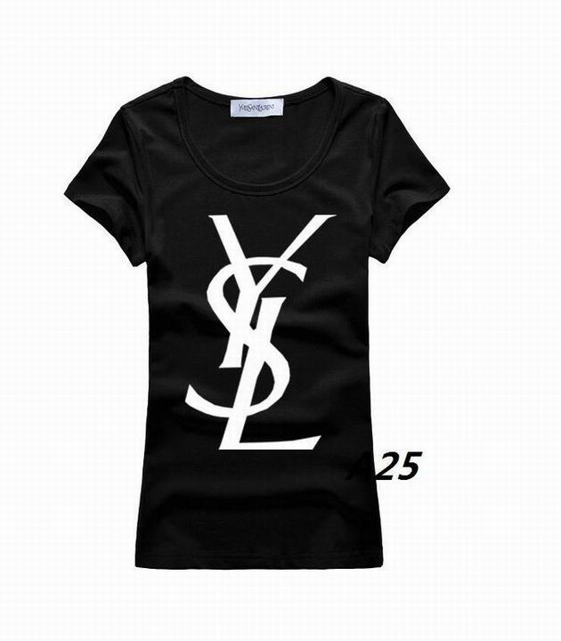 YSL short round collar T woman S-XL-134